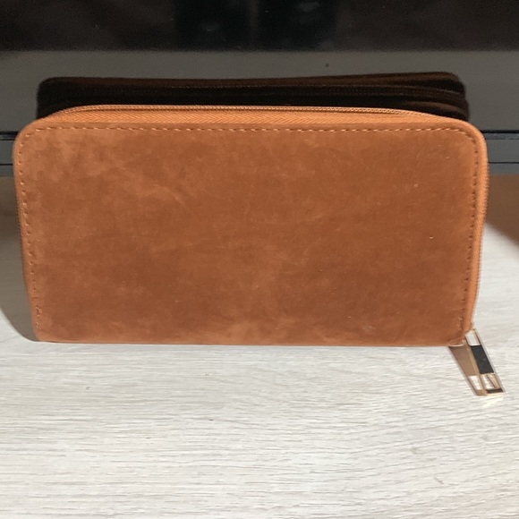 Brown faux, suede wallet. - Picture 2 of 3